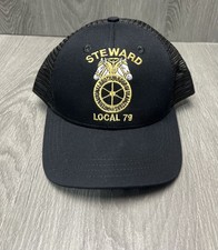 Steward Local 79 I.B.T. Teamsters Union Made Black Trucker Hat Mesh Snapback Cap