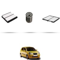 Hoffcar Wartungsset - 3 Filter Kompatibel Mit Kia Picanto I (Sa) 1.0 LPG 45Kw