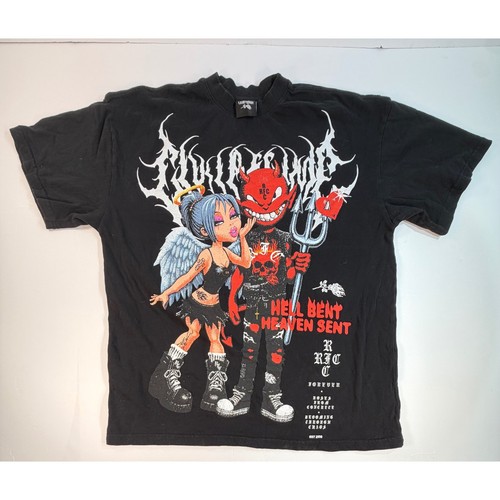 Civil Regime Hell Bent Heaven Sent Graphic T-Shirt Black Small CRTT0051765-02W