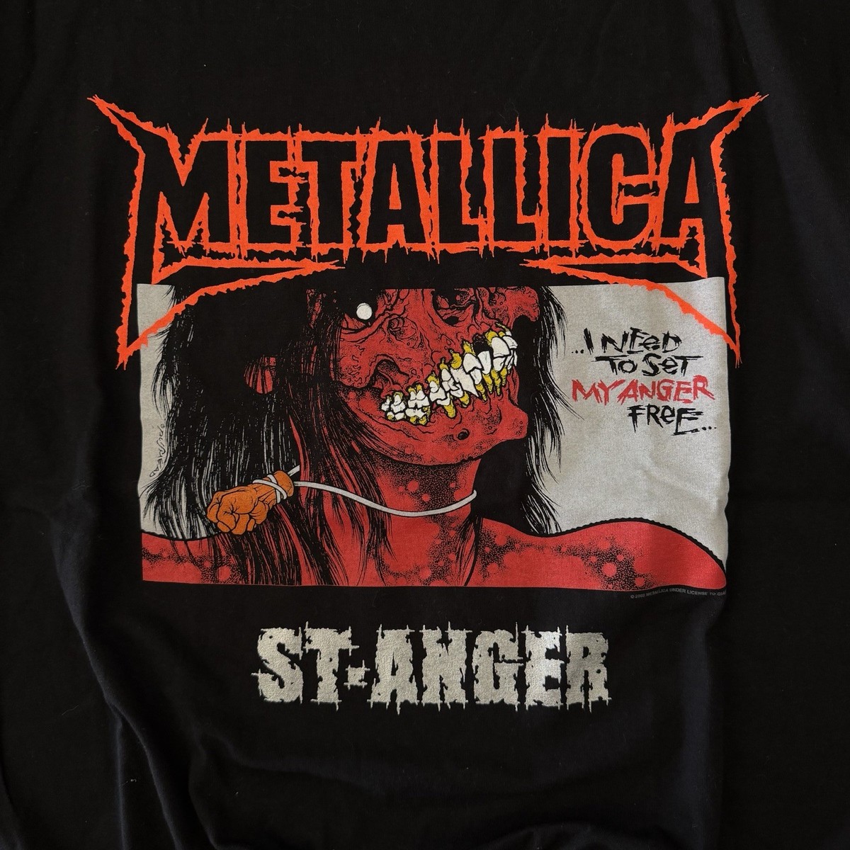 Rare Vtg Metallica T Shirt XL St Anger 2003 I Need To Set My Anger