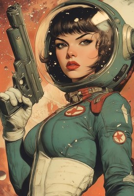 ''Sci-Fi Girl 30'' Giclee Fine Art Print 13x19 Limited to 20 Hand-Numbered Copies