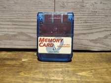 Sony PlayStation 1 PS1 Performance Memory Card Transparent Blue Cleared