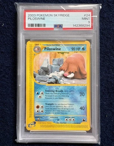 Pokémon Skyridge Piloswine 24/144 Rare PSA 9 Mint Regular 2003