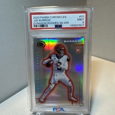 2020 Chronicles JOE BURROW Dynagon Rookies #D1 PSA 9 MINT RC Silver Prizm