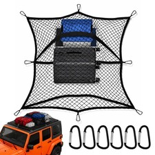 Cargo Net for Pickup Truck Bed-4'x4' Stretch to 7'x7' Highly Elastic Cargo Ne...