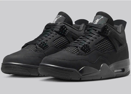 Nike Air Jordan 4 Retro “Black Cat” Mid Top Basketball Sneakers US Men Size 10