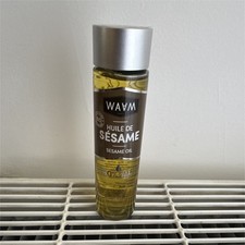 WAAM Huile de sésame bio (biologique) jaune, bouteille en verre