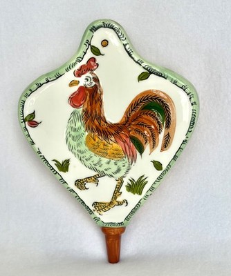 Vtg Rooster Hen Wall Pocket Vase Farm Chicken Country Farm Italian Style