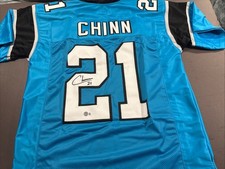 Jeremy Chinn Autographed Signed XL Custom Panthers Jersey-Beckett Witnessed