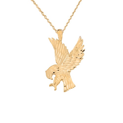 Solid 14k Yellow Gold American Eagle 