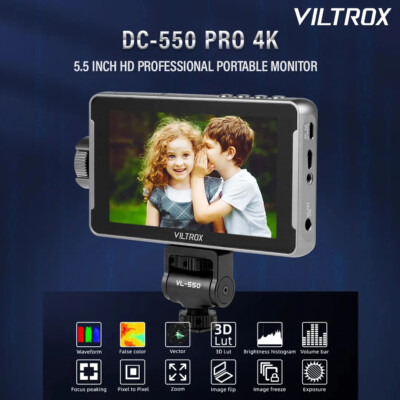 US VILTROX DC-550 Pro 5.5 inch DSLR Camera Director Video Monitor Touch Screen
