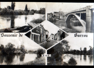 BARROU (37) VILLEN, BRÜCKE & RÄNDER der CREUSE 1960