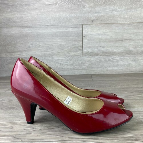 Mossimo Womens Burgandy Red Peep Toe 