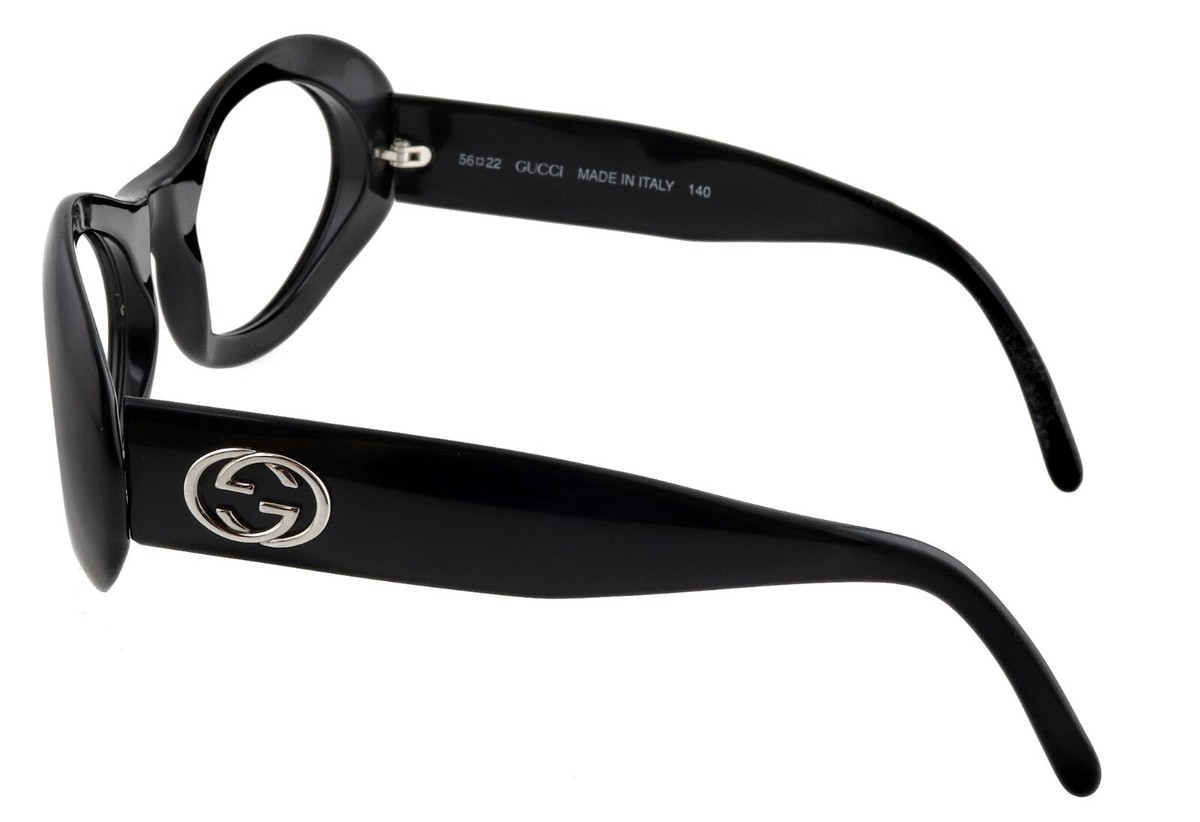 Y2K GUCCI GG2400/N/S 807 56mm Black Oval GG Eyeglasses Sunglasses