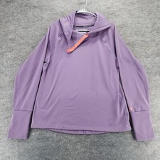 Champion Sweatshirt Womens Large Powertrain Duofold Purple Long Sleeve Thumbhole