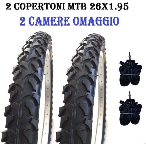 2 Copertoni Bici MTB 26 X 1.95(54-559) Nero Gomme Bicicletta Mountain Bike  | eBay