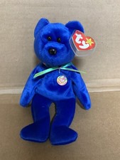 1998 TY BEANIE BABY BLUE CLUBBY BEAR  T2 