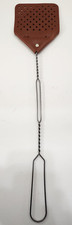 Leather Flyswatter - 4" x 5" - 18-1/2" Total Length - Lot of 2