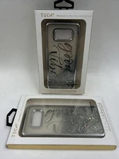 Silver Liquid Glitter Good Vibes Tech2 Ultra Thin Armor Case Samsung S8 Lot of 2