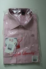 English Laundry 15-1/2 32/33 Long Sleeve Pink w/ White Diamonds Dress Shirt