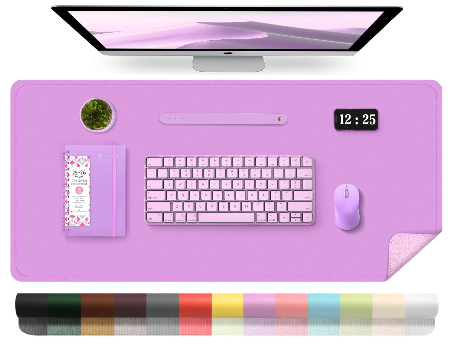 Leather Desk Pad Protector Desk Mat Large Mouse Pad Non-Slip Desk Blotter Off...