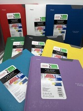  8 Mead Five Star Plastic Different Color Folder 2 Pockets 3-Prongs COMBINESHIP