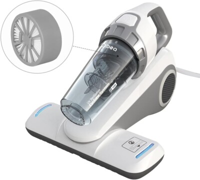 Dibea Bed Vacuum Cleaner with Roller Brush Corded Handheld, White