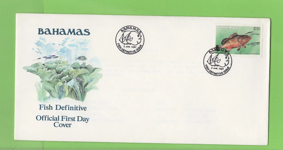 Bahamas 1986-87 Fish definitives set on Four First Day Covers - Image 2 of 2