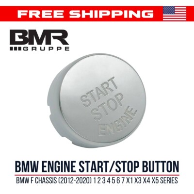 BMW Engine Start Stop Button Replacement (Silver) for F-Chassis X3 2 3 4 5 X5 X4
