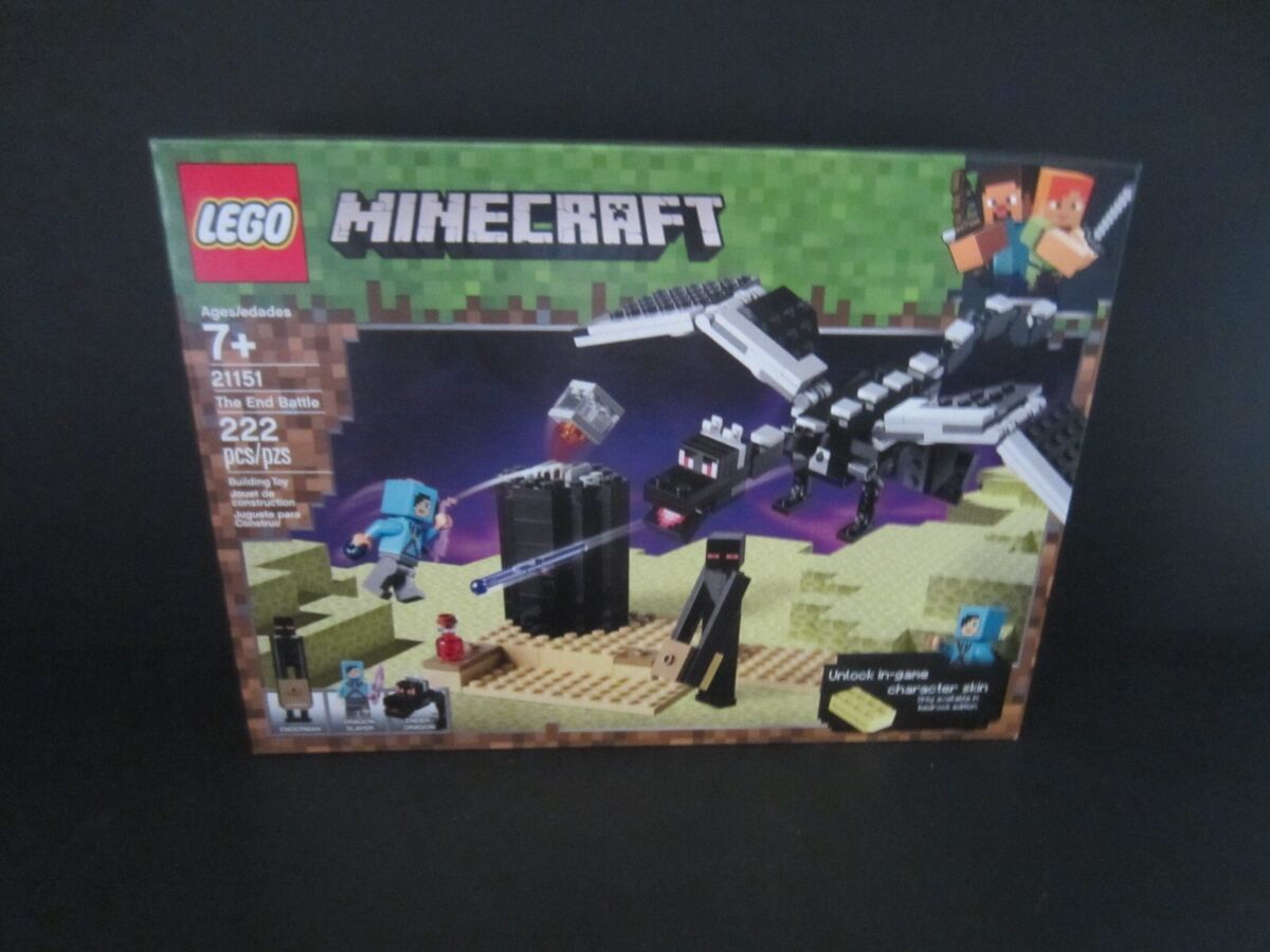 LEGO Minecraft The End Battle 21151 Ender Dragon Building Kit includes  Dragon (a