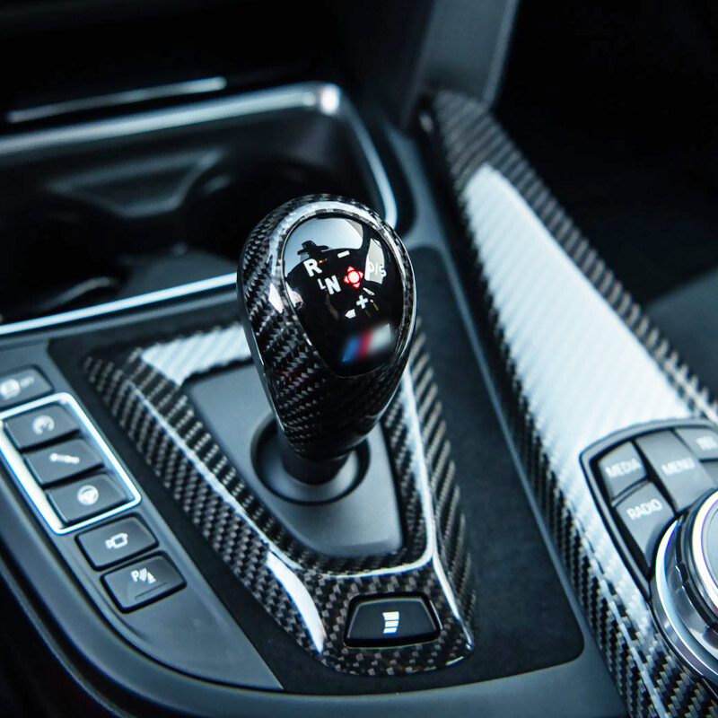 Carbon Fiber MP Gear Shifter Knob Cover Add-on For BMW M2 M3 M4