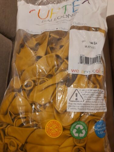Tuftex 11 inch balloon mustard package of 144 pieces - Afbeelding 1 van 2