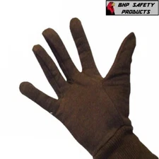 (12 Pairs) MCR Safety Brown Cotton Jersey Work Gloves, Large