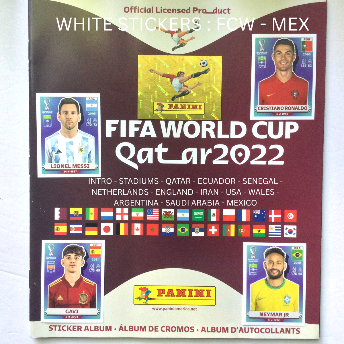 2022 Panini FIFA World Cup Qatar Stickers FWC1 to MEX20 Pick to