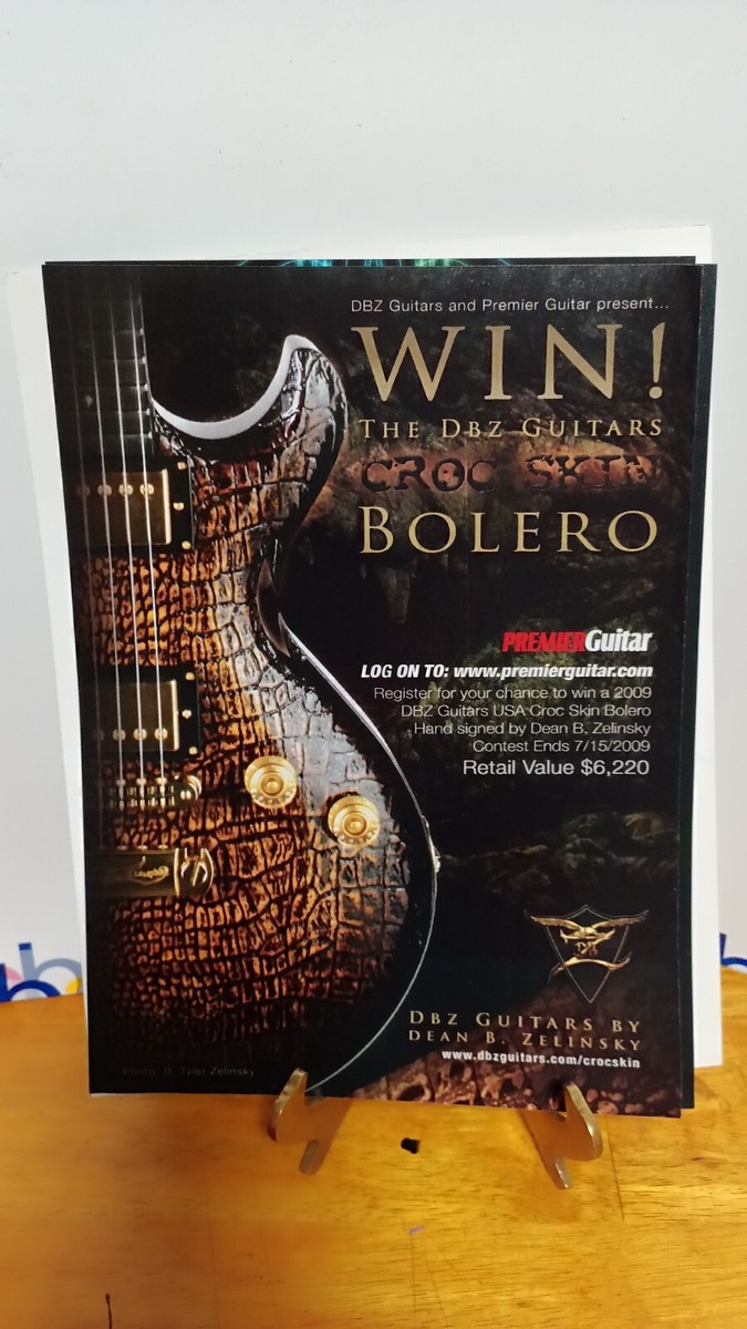 DEAN DBZ BOLERO GUITARS CROC SKIN GUITAR PRINT AD 11 X 8.5 | eBay