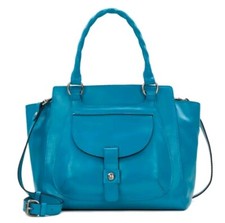 Patricia Nash Terrasini Leather Shopper Tote Bag-Turquoise-NWT- 299.95