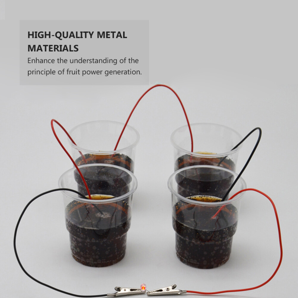 4 Sets Fruit Power Generation Experiment Equipment Electrode Strips