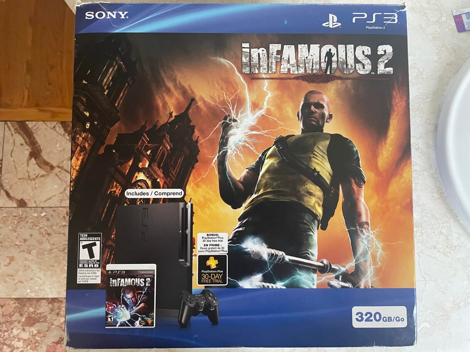 Restored PlayStation 3 PS3 Slim 120GB with KillZone 2 and inFamous games  (Refurbished)