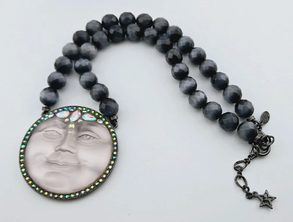 Collar de cuentas Kirks Folly Enchantress Stormy Seaview Moon 50 mm hematita Foto 3 de 4