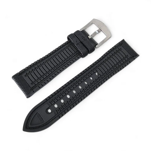 Elite Hybrid FKM Rubber Sailcloth Divers Watch Strap Band Two Piece 20 21 22 mm - Picture 67 of 94