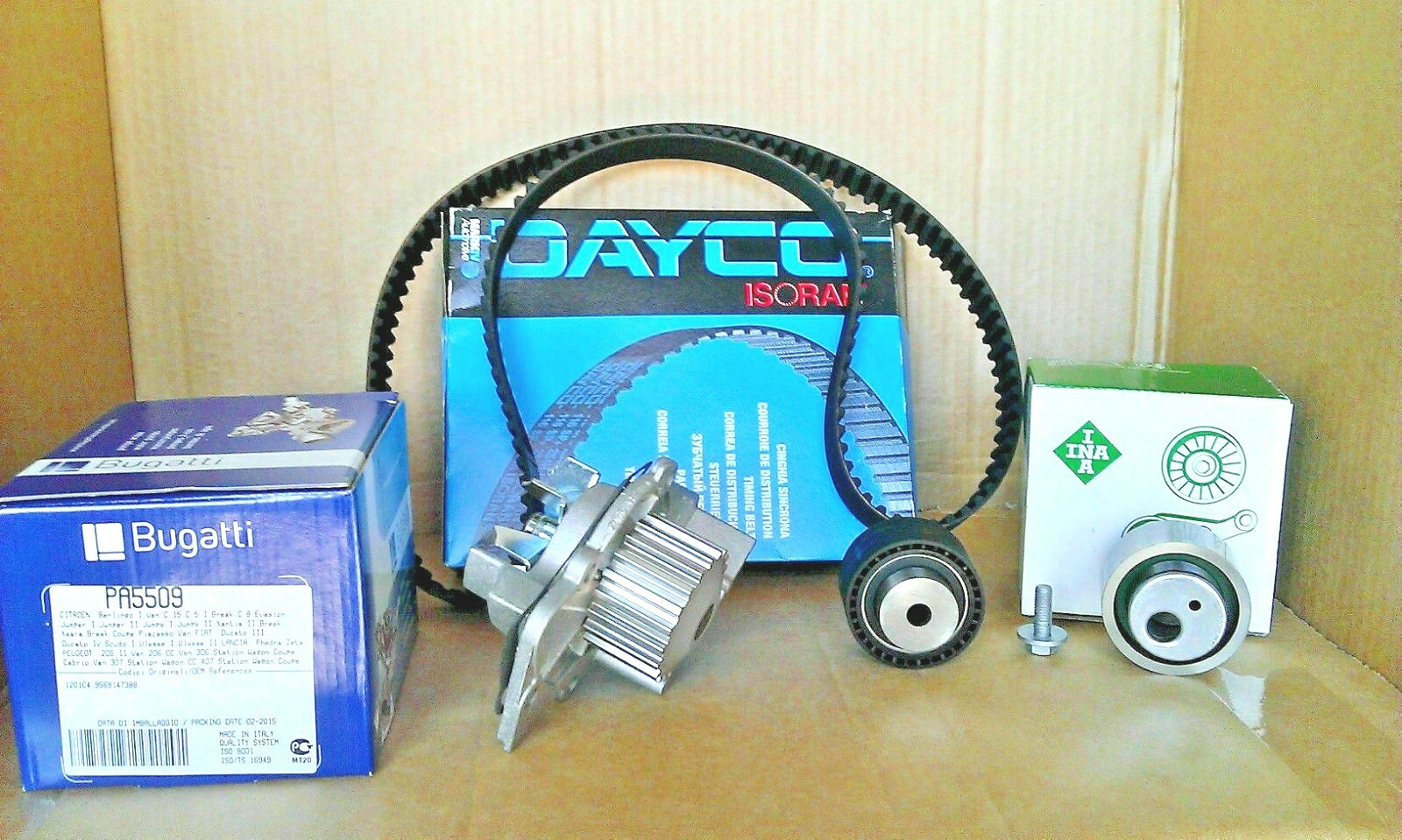 KIT DISTRIBUZIONE+POMPA ACQUA FOR PEUGEOT 206 1.9 DIESEL-2.0 HDI