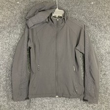 REI Womens XS Black Long Sleeve Full Zip Hooded Jacket
