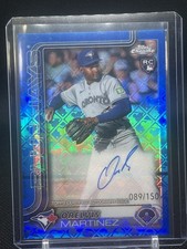 2025 Topps Chrome Logofractor Orelvis Martinez True Blue Rookie Auto /150 #RA-OM