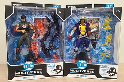 2 X DC Multiverse Speed Metal Action Figures Art Card Jay Garrick  Barry Allen