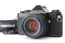  NEAR MINT Pentax ME Super Black 35mm SLR Film Camera 50mm f1.7 Lens from JAPAN