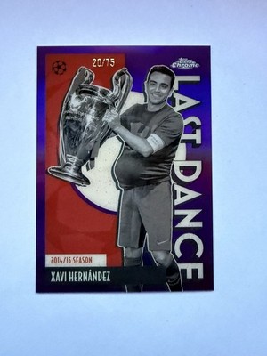 Xavi Hernandez Legacy Die Cut Last Dance Purple /75 Topps Chrome UEFA 25/26
