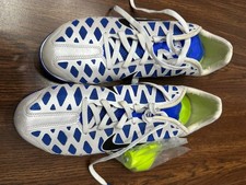 ike Zoom Maxcat 4 Track  Field Sprint Spikes White Blue Men  s 11.5 w/ Tool