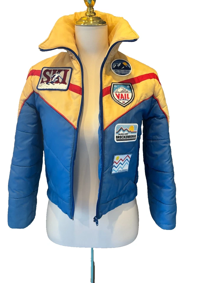Chaqueta de esquí Colorado vintage con parches Aspen Telluride XS/XXS Foto 2 de 4
