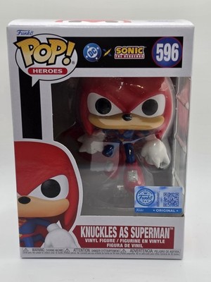 Funko Pop! Knuckles As Superman #596 DC x Sonic The Hedgehog FACTORY ERROR