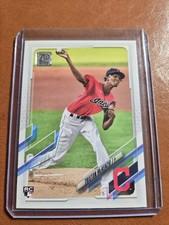2021 Topps #319 Triston McKenzie RC - Cleveland Indians